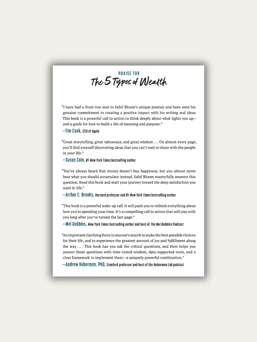 The 5 Types of Wealth